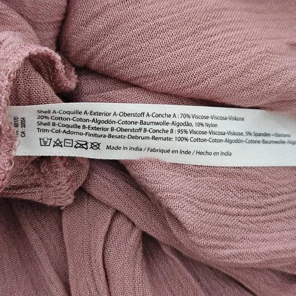 Free People Adella slip dress boho in‎ rose size small NWT - Picture 5 of 5